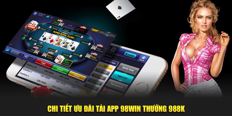 Tải App 98win Thưởng 988k Trải Nghiệm Cá Cược Miễn Phí 3 Chi tiết ưu đãi tải app 98WIN thưởng 988k